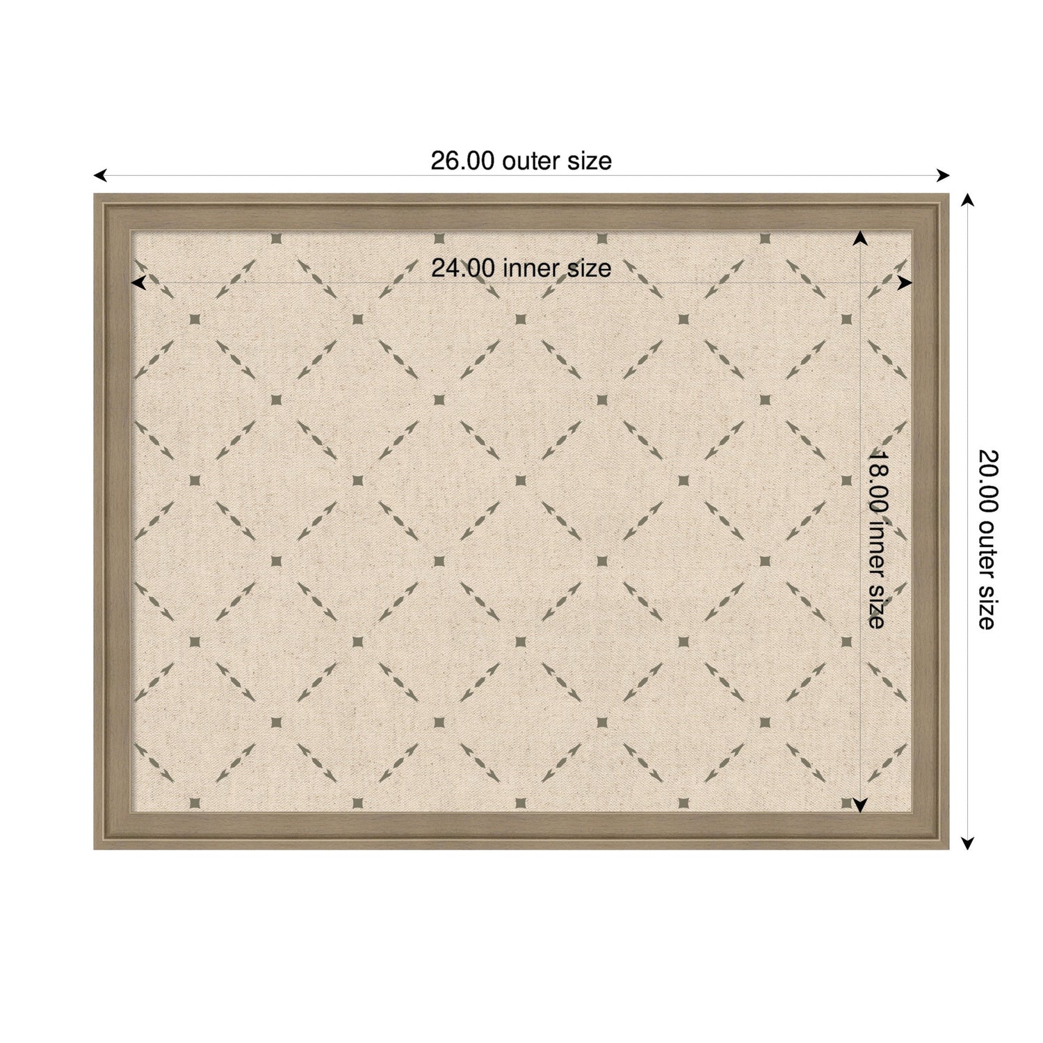 Pinboard Green Lattice Print