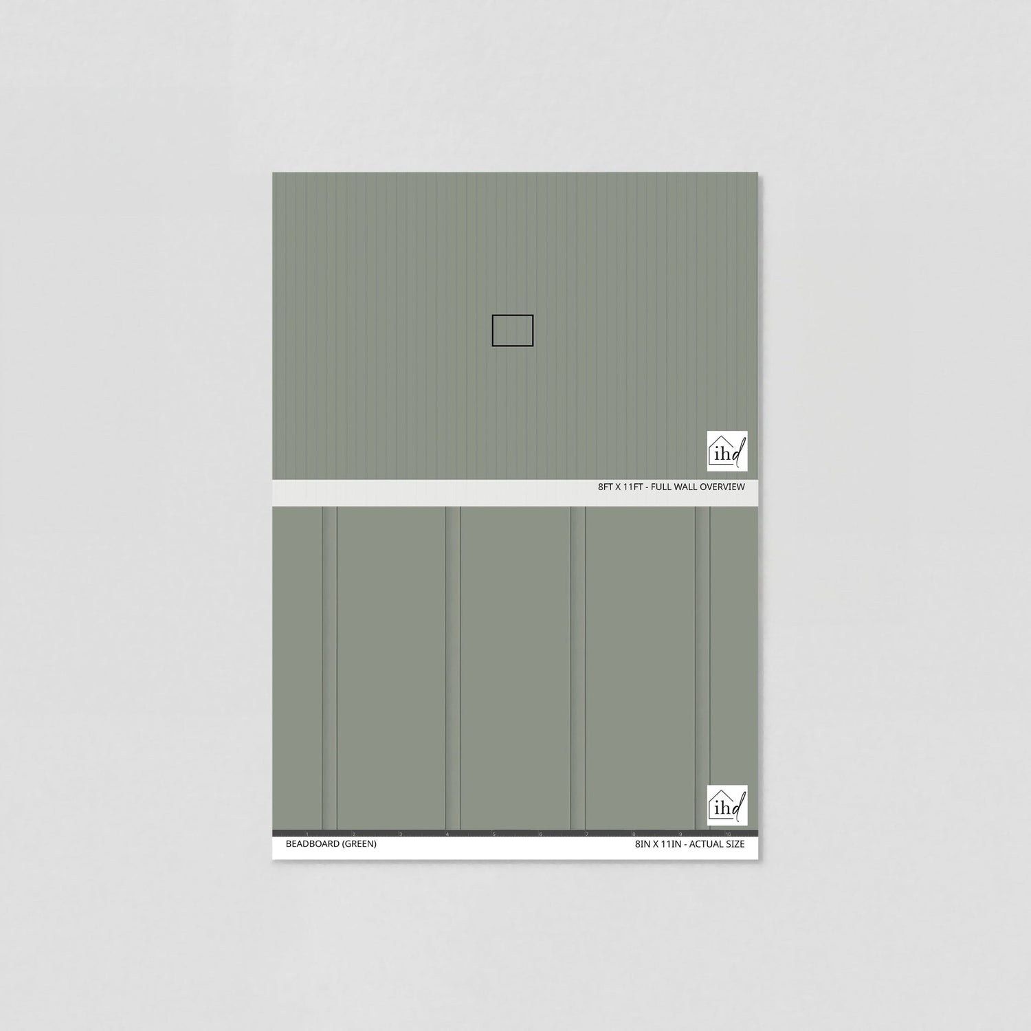 Beadboard (Green) Wallpaper