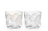 Deco Beau Crystal Lowball Tumblers