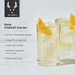 Deco Beau Crystal Highball Glasses