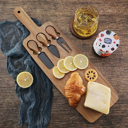 Stella Acacia Cheese Board and Knife Set