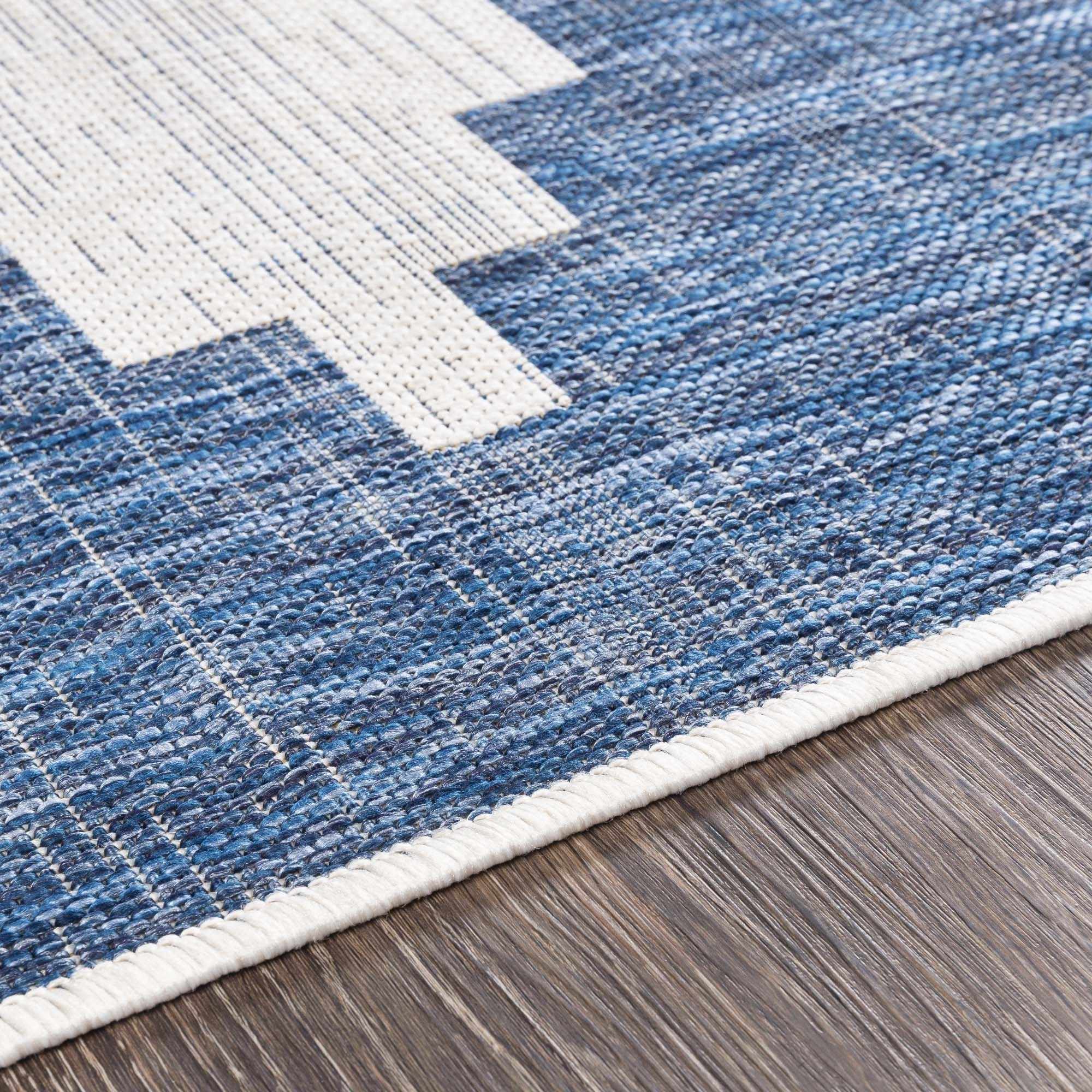 Djugun Navy Indoor &amp; Outdoor Area Rug - Clearance