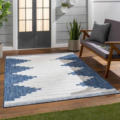 Djugun Navy Indoor &amp; Outdoor Area Rug - Clearance