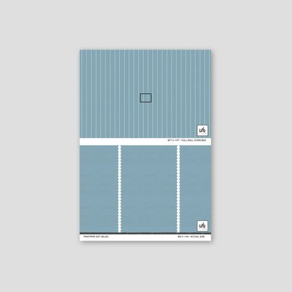 Pinstripe Dot (Blue) Wallpaper