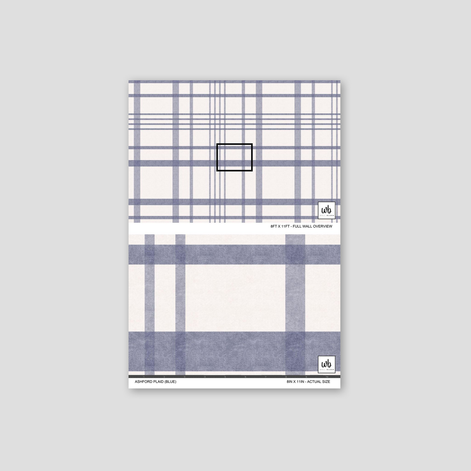 Ashford Plaid (Blue) Wallpaper