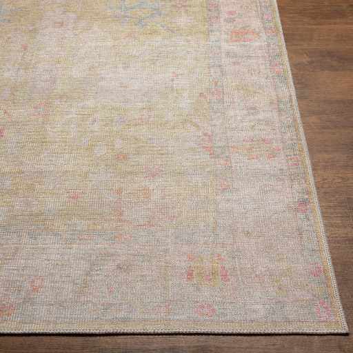 Bozkurt Vintage Flat Pile Washable Rug