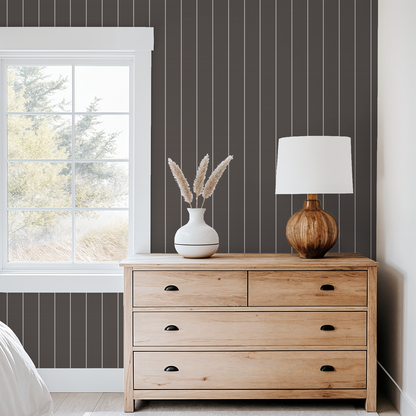 Pinstripe Dot (Brown) Wallpaper