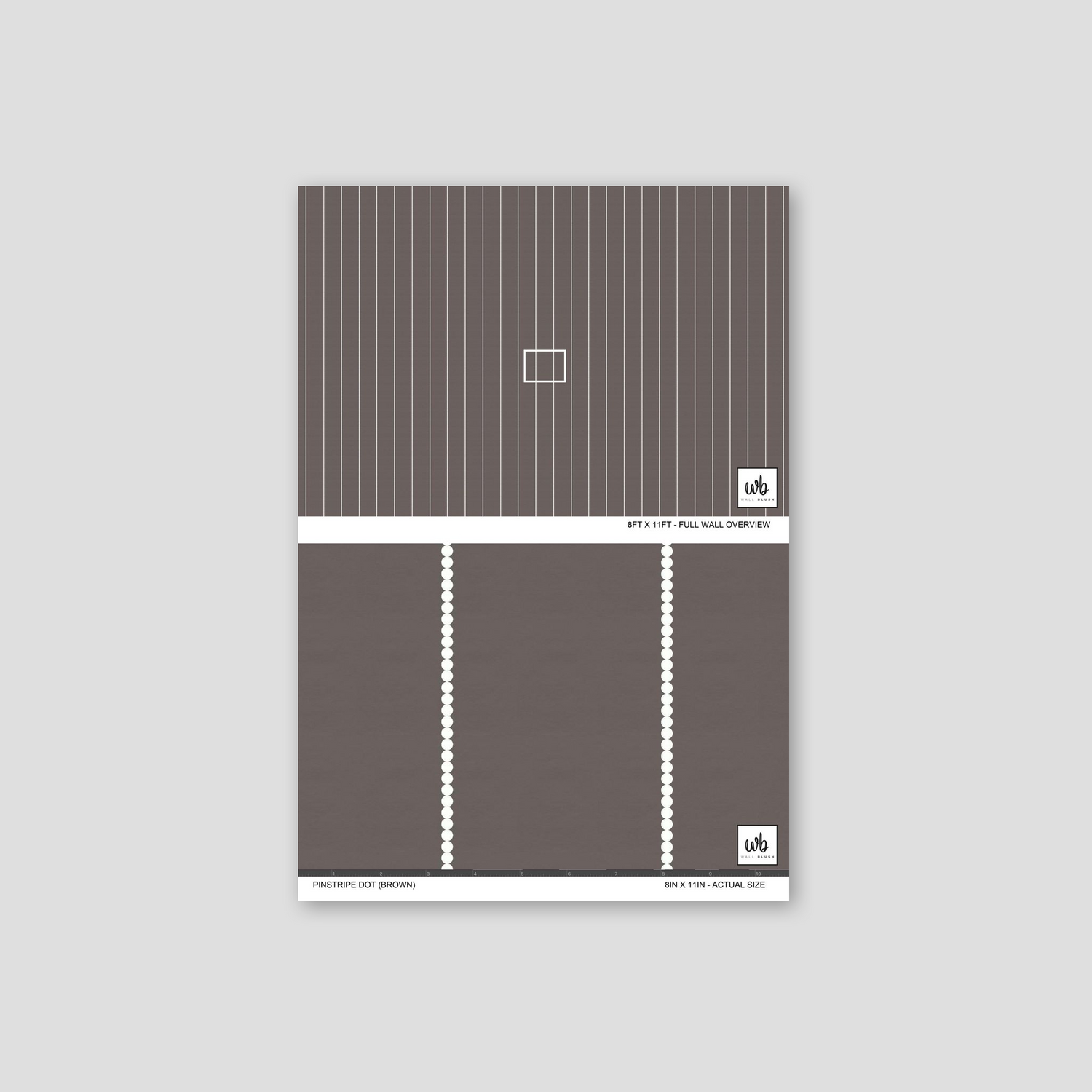 Pinstripe Dot (Brown) Wallpaper