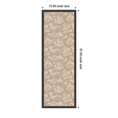 Framed Fabric Magnetic Board Wonderland White Toile Wall Organization