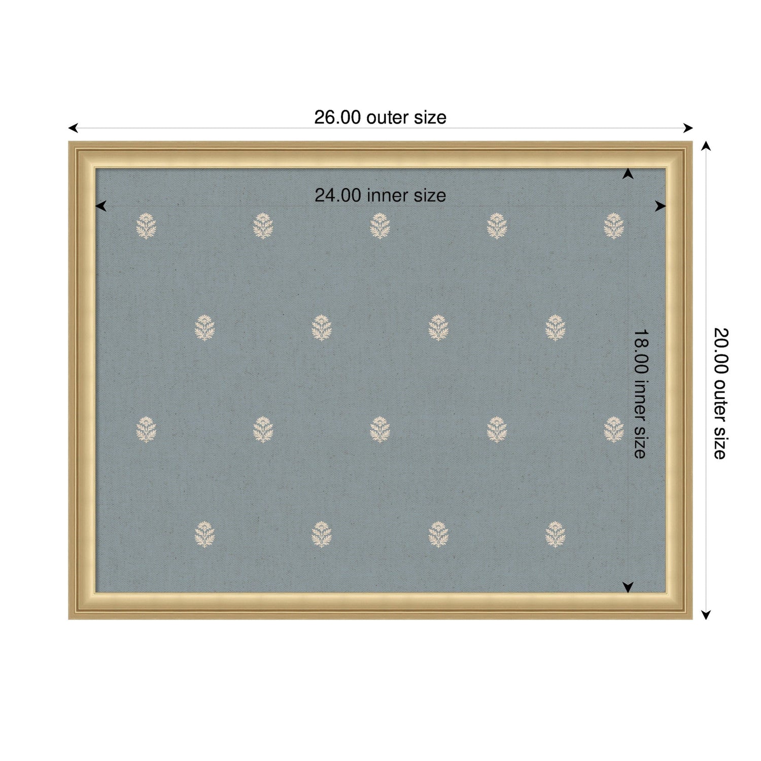 Pinboard Blue Botanical Block Print