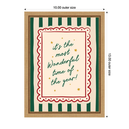 Most Wonderful Time Christmas by Lucky Guava Framed Canvas Wall Art Print