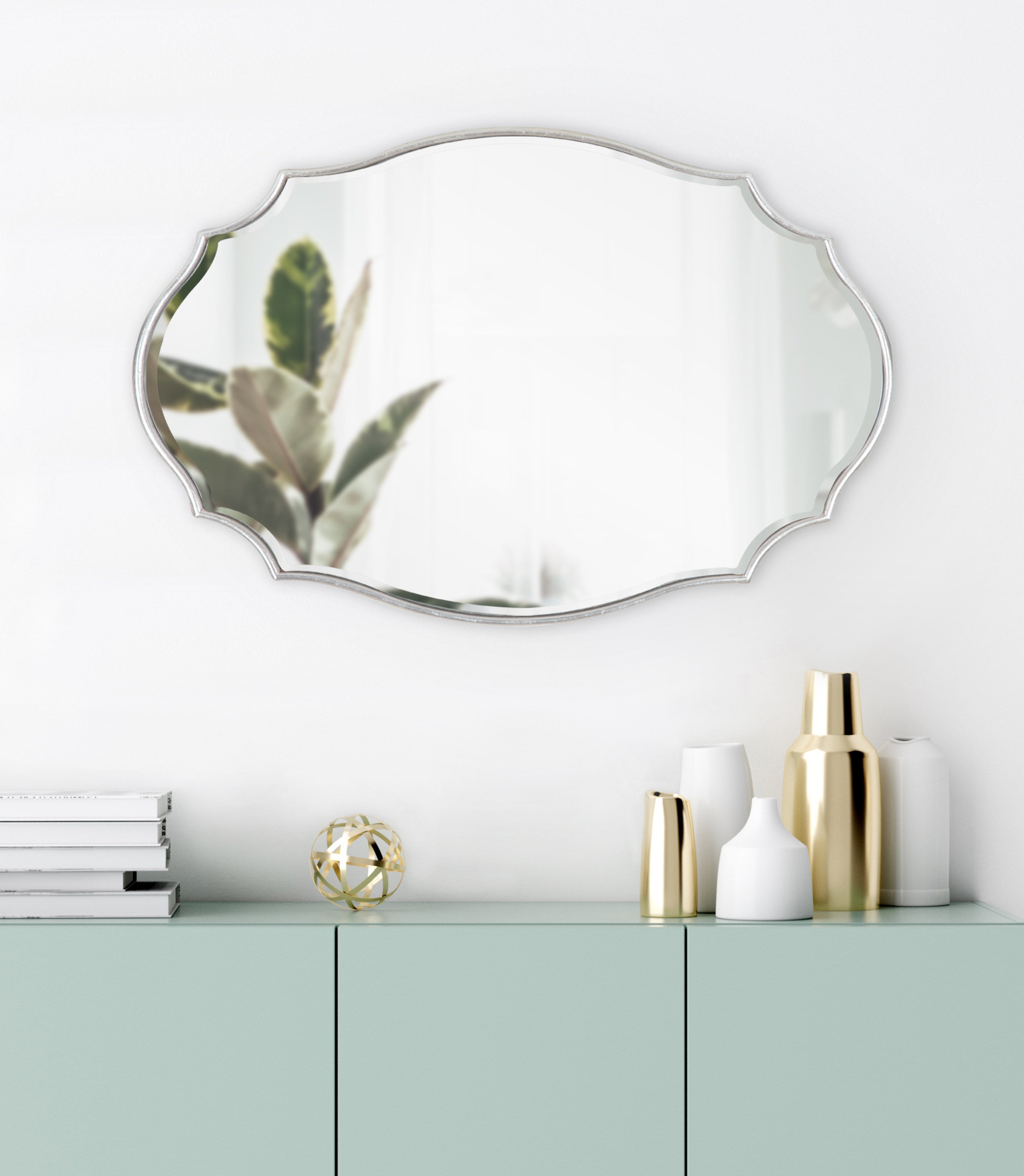 Leanna Scalloped Oval Wall Mirror