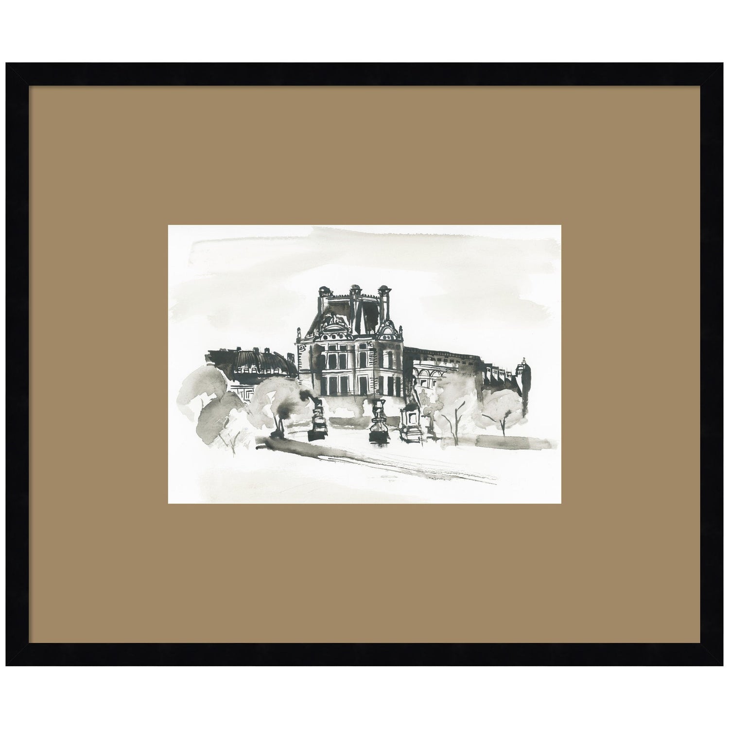 Postcard Paris by Teju Reval Framed Wall Art Print Matted