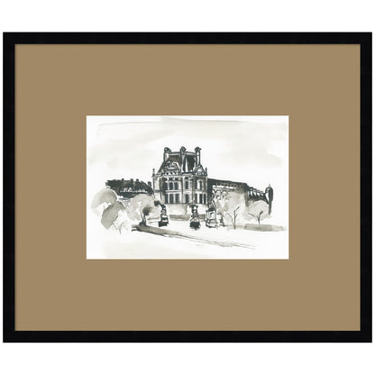 Postcard Paris by Teju Reval Framed Wall Art Print Matted