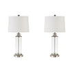 Clarity Glass Cylinder Table Lamp Set of 2