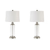 Clarity Glass Cylinder Table Lamp Set of 2