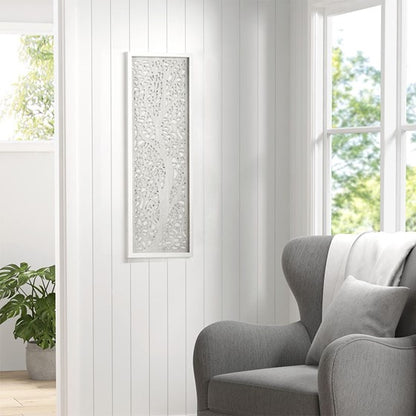 Laurel Branches Laser Cut Tree Framed Panel Wall Decor