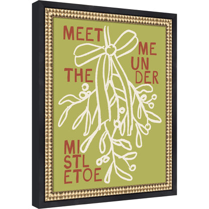 Mistletoe by Kikiandnim Framed Mounted Canvas Wall Art Print