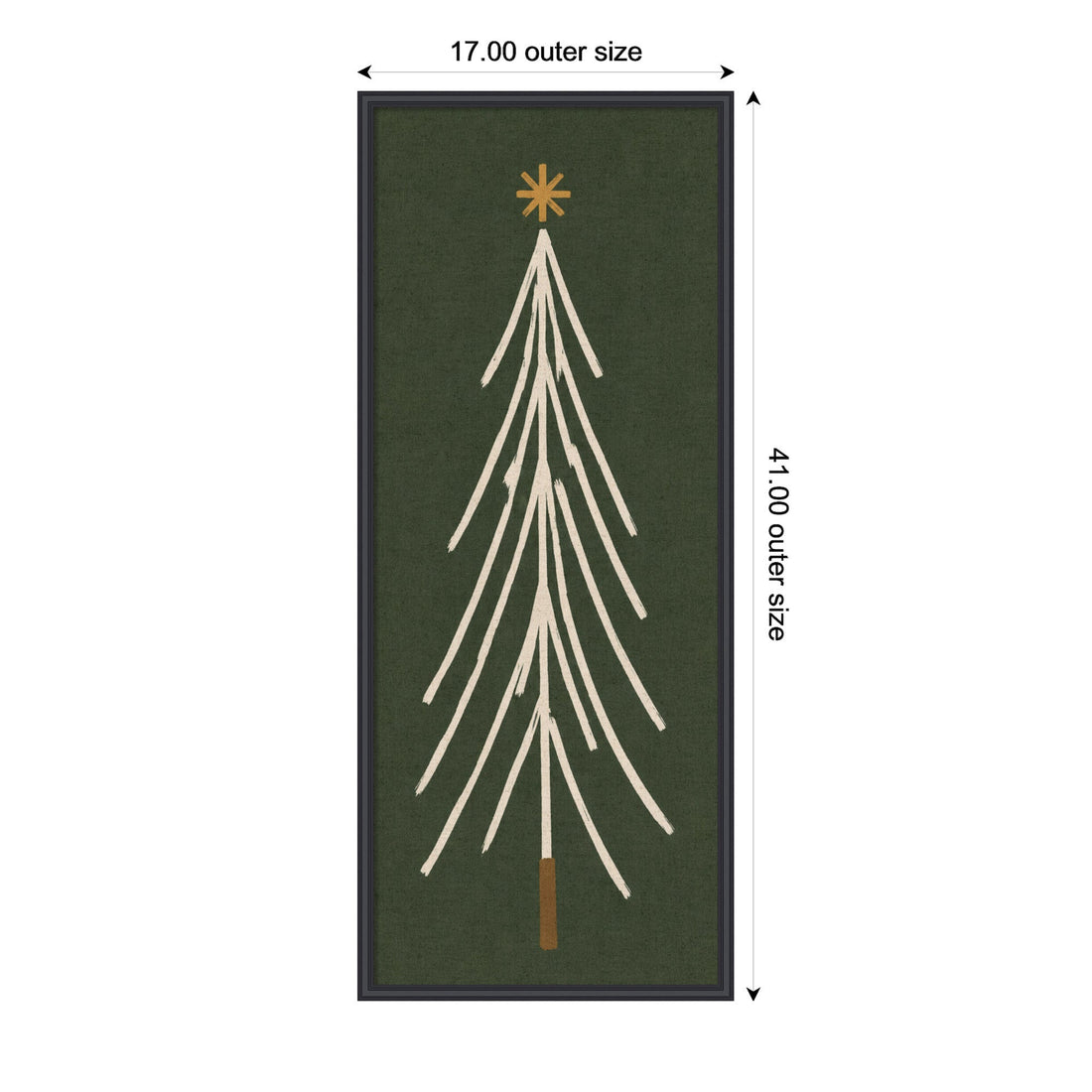 Kate and Laurel Framed Fabric Pinboard Minimalist Tree Panel