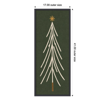 Kate and Laurel Framed Fabric Pinboard Minimalist Tree Panel