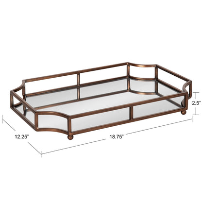 Ciel Metal Mirrored Scalloped Decorative Tray