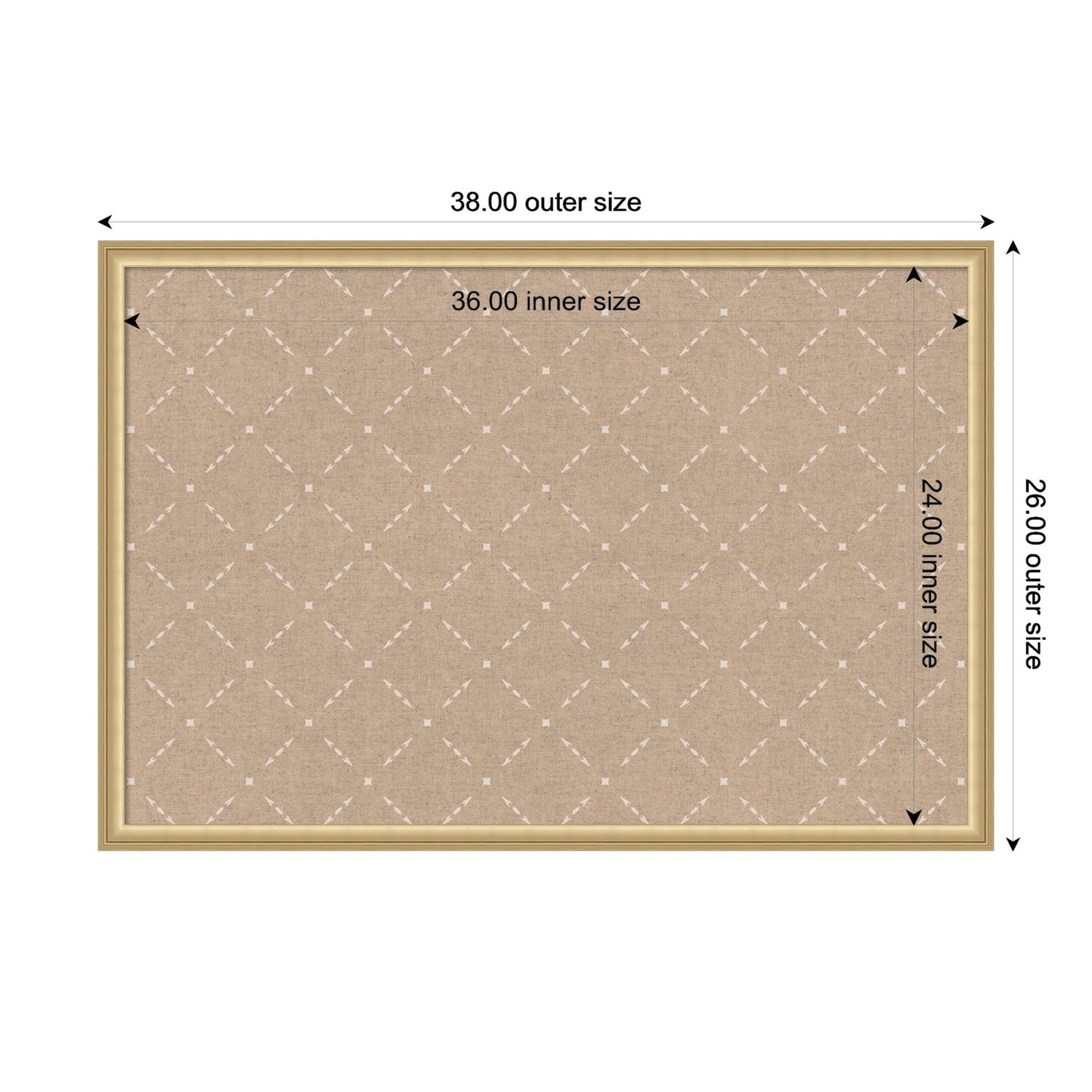 Pinboard Beige Lattice Pattern