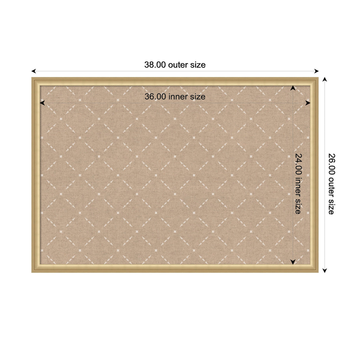 Pinboard Beige Lattice Pattern
