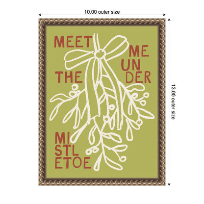Mistletoe by Kikiandnim Framed Canvas Wall Art Print