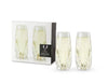 Cactus Crystal Stemless Champagne Flutes