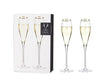 Crystal Gold-Rimmed Champagne Flutes