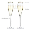 Crystal Gold-Rimmed Champagne Flutes