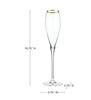 Crystal Gold-Rimmed Champagne Flutes