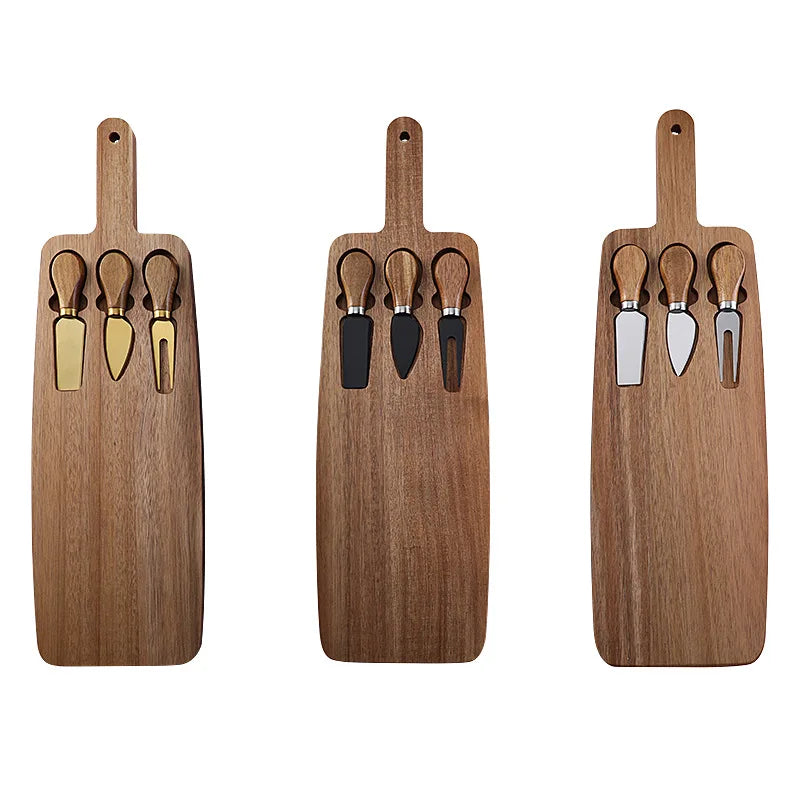 Stella Acacia Cheese Board and Knife Set
