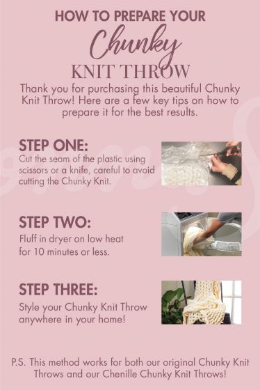 Chenille Knit Throw- Ivory