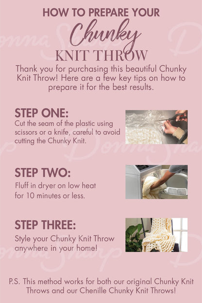 Chunky Knit Throw- Gold