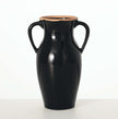 NATURAL RIMMED ONYX URN VASE