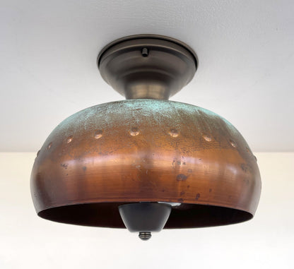 Copper Farmhouse Ceiling Light | 10" Wide