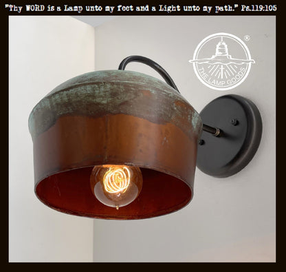 Handcrafted Copper Farmhouse Ceiling Light | 8.5" Flush Mount