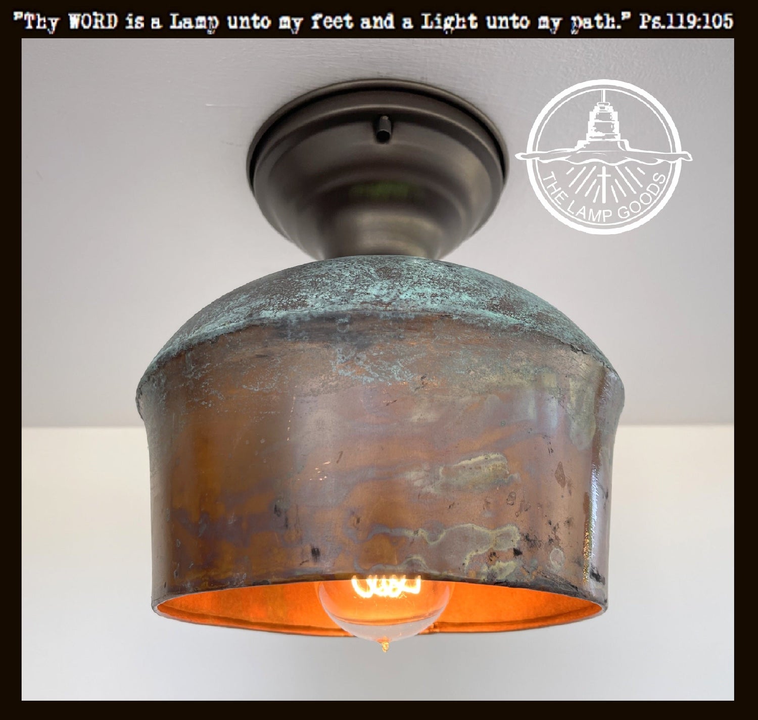 Handcrafted Copper Pendant Light | 8.5" | Farmhouse Kitchen Pendant