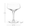 Raye Crystal Angled Coupe Glasses