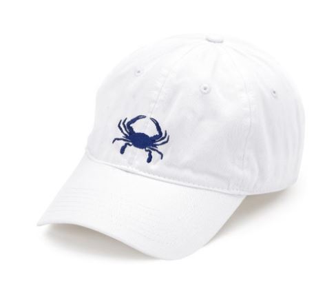 Navy Crab White Cap
