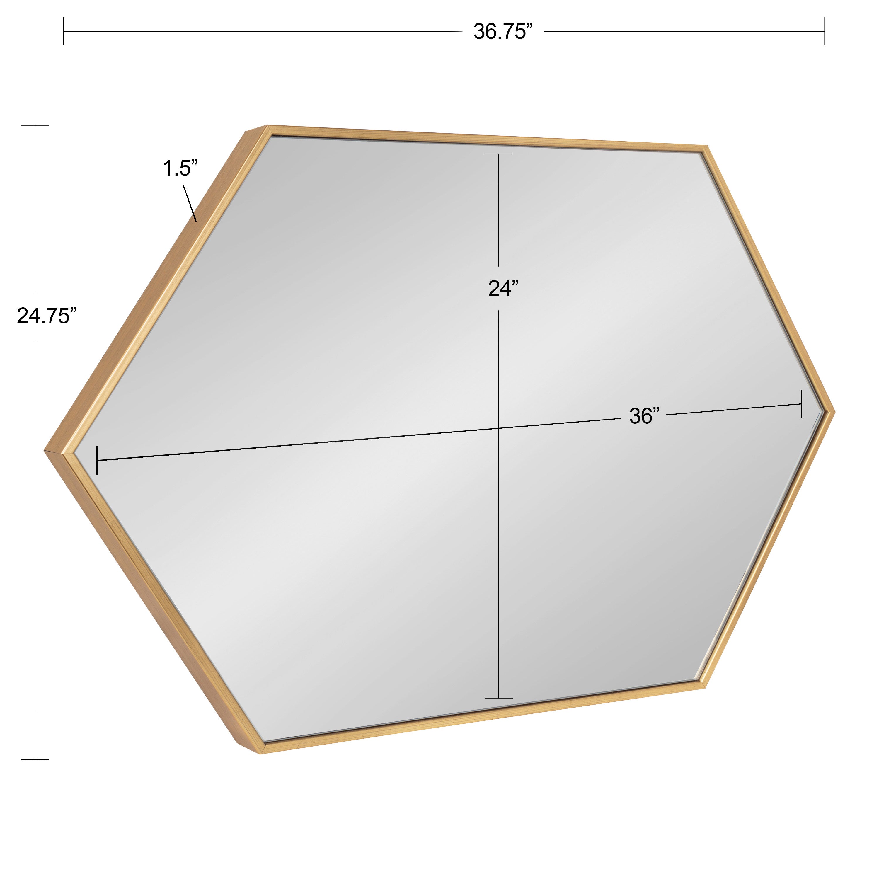 Rhodes Framed Hexagon Wall Mirror