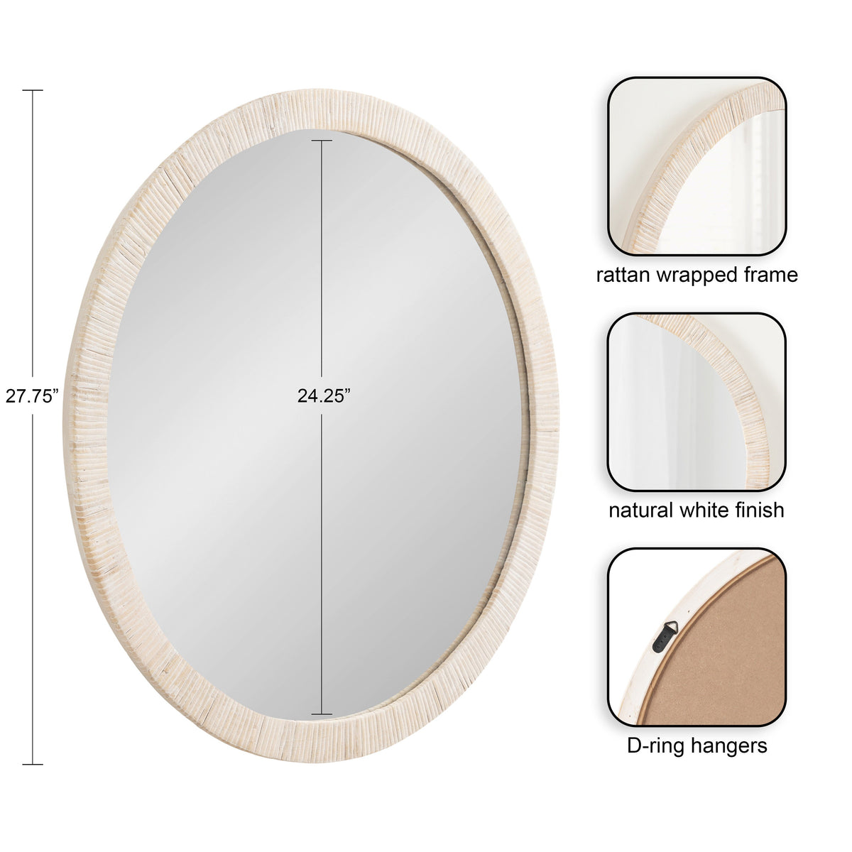Rahfy Round Framed Wall Mirror