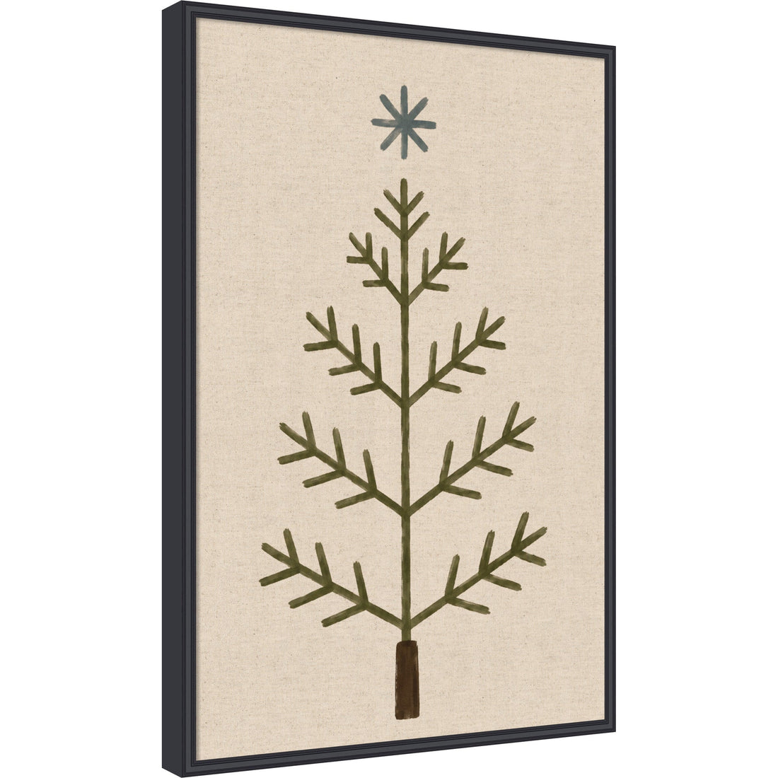 Framed Fabric Magnetic Board Scandi Tree Linen Wall Organization