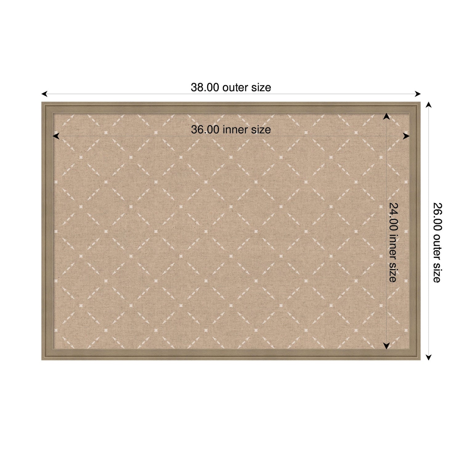 Pinboard Beige Lattice Pattern