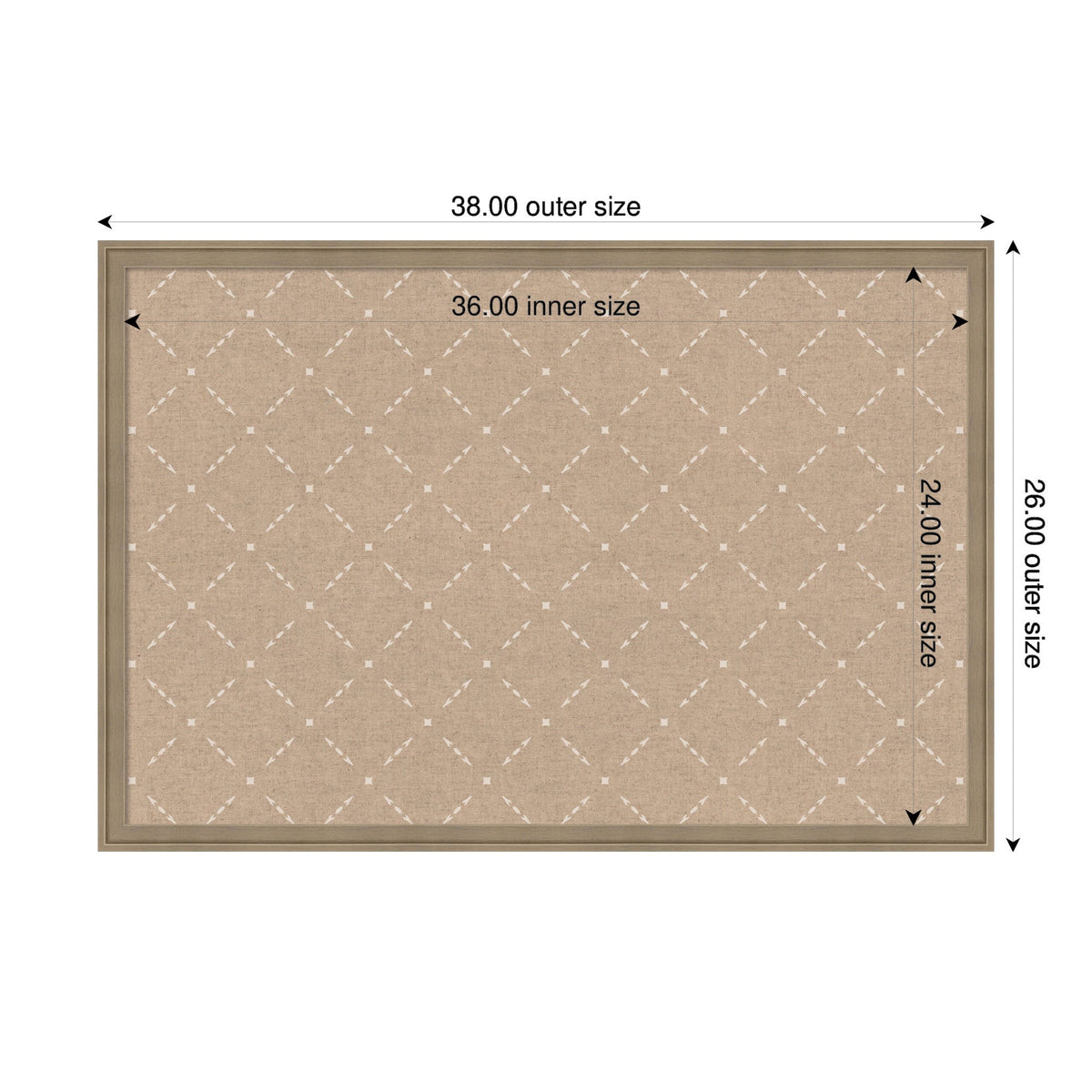 Pinboard Beige Lattice Pattern