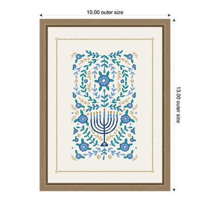 VYD Hanukkah Garden by Vicky Yorke Framed Canvas Wall Art Print