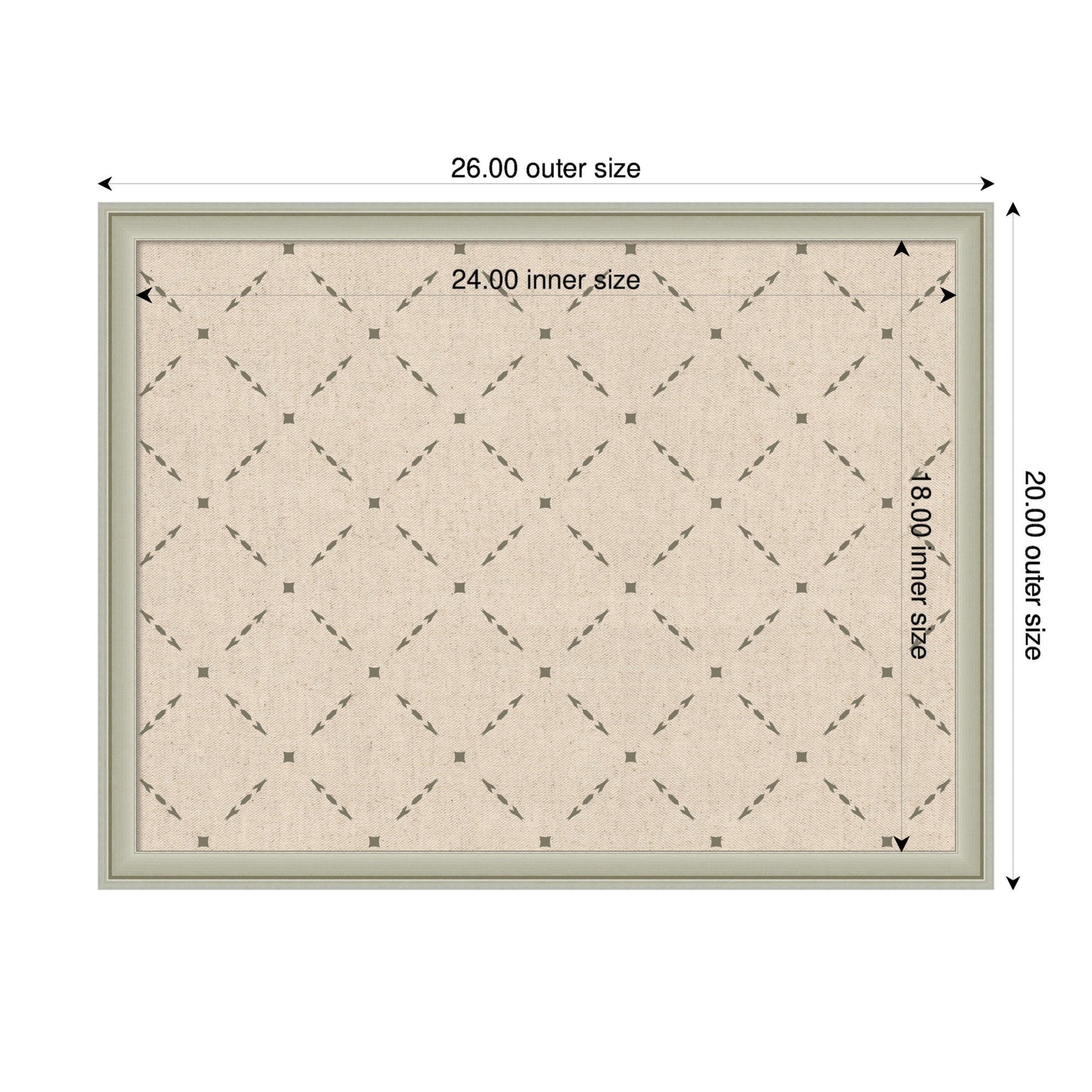 Pinboard Green Lattice Print