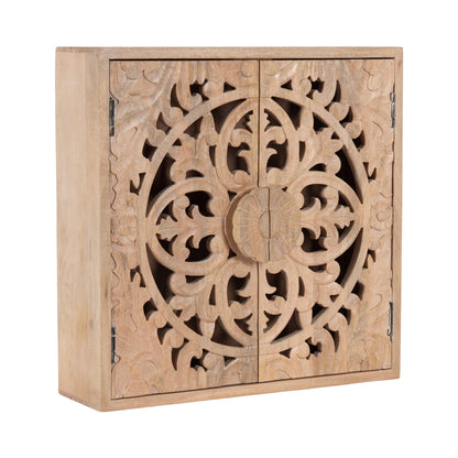 Saanvi Carved Wood Wall Cabinet