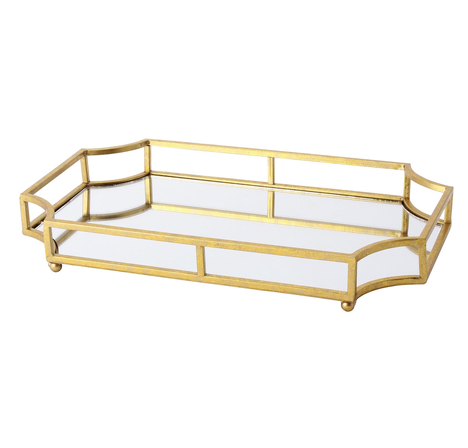 Ciel Metal Mirrored Scalloped Decorative Tray